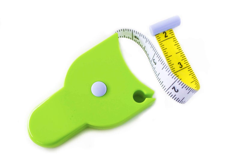 PERFECT MEASURING TAPE متر قياس الجسم المثالي - متر تلسكوبي تلقائي بطول 80 بوصة - شريط قياس قابل للسحب للجسم: الخصر، الورك، الصدر، الذراعين، وأكثر (أخضر - 80 بوصة) - Image 1
